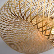 Japanese Design Bamboo Birds Nest Chandelier Hand-woven Personality Wave Hat Creative Hot Pot Restaurant Hotel Pendants Lamps