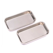 1/2pcs Kitchen Tray Stainless Steel Tool Nail Tattoo Dental Medical Device Supplies Square Storage Tray Dental Medical Tray Dish