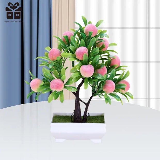 Artificial Plants Bonsai Small Tree Pot Fake Plant Flowers Potted Ornaments For Home Room Table Decoration Hotel Garden Decor