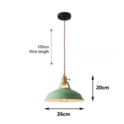 Pendant Lights Retro Industrial Colorful Restaurant Kitchen Home Ceiling Lamps Vintage Hanging Lights Lampshade Decorative Lamps