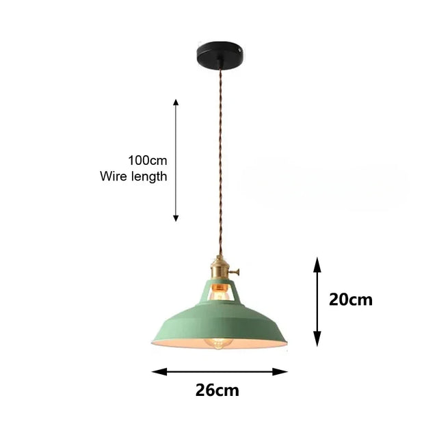 Pendant Lights Retro Industrial Colorful Restaurant Kitchen Home Ceiling Lamps Vintage Hanging Lights Lampshade Decorative Lamps