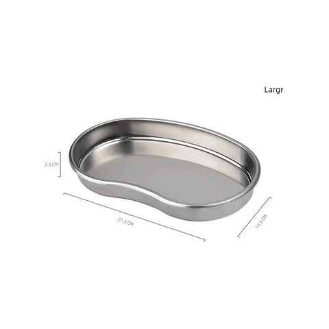 Stainless Steel Storage Tray Food Fruit Plate Dish Tableware Doctor Surgical Dental Tray Kitchen Accessories Desktop Organizer