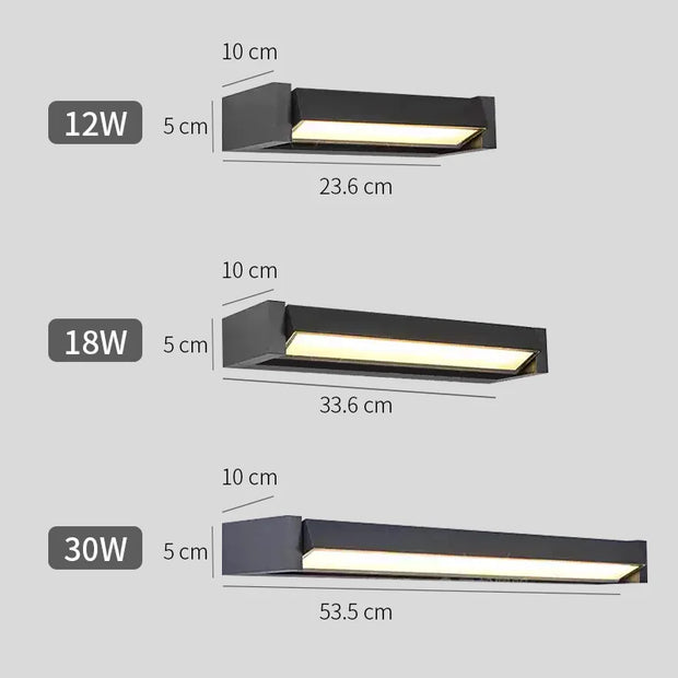 2025 new model.  Outdoor waterproof wall lamp.  Can rotate.  Aluminum and glass materials.  18W, minimalist landscape light