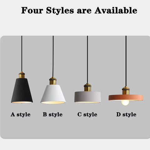 Modern Vintage Pendant Light Three Simple Creative Macaron Iron Lamp Bar  Nostalgic Personalized Hanging Lamps