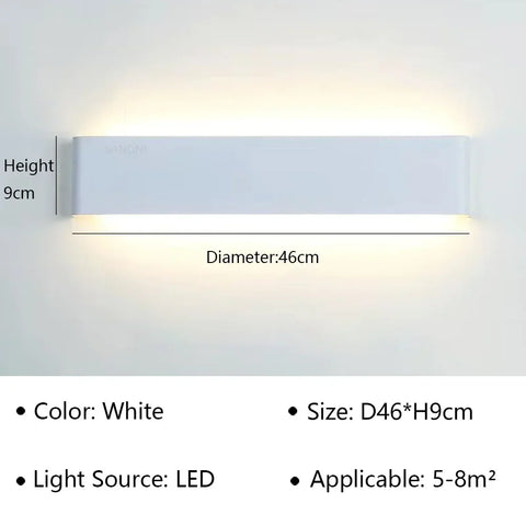 Modern LED Wall Lamp for Bedside Living Room Stairs Aisle Bathroom Home Decorations Wall Sconce Indoor Lighting Fixture Luster