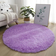 40cm Anti-Slip Fluffy Rugs Large Shaggy Rug Super Soft Mat Living Room Bedroom Carpet Aesthetic Bedroom Round Carpet Decoration