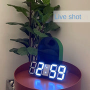 3D LED Digital Alarm Clock Wall Clock Times Date Temperature Suitable for Home Kitchen Clock Decoration Clocks Decor Garden