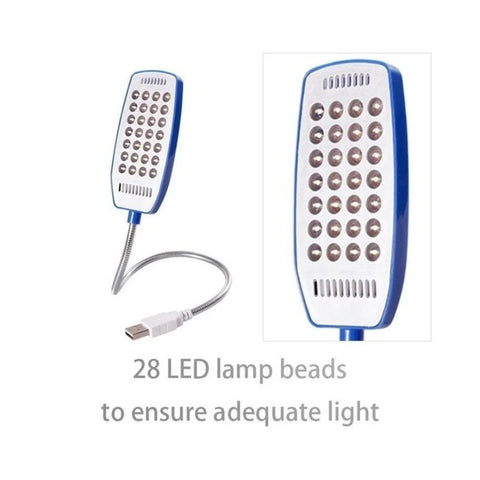 TxxCvv USB LED Light Lamp 28LEDs Flexible Book Reading Lights for Notebook Laptop PC Computer 4 Colors Furniture essentials