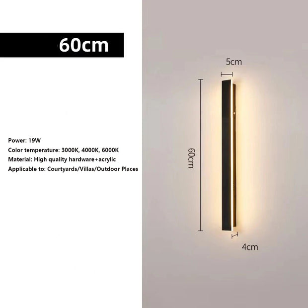 LED Strip Linear Wall Lamp Waterproof IP65 110V 220V 1M1.5M2M Minimalist Balcony villa exterior wall lights Garden Lighting