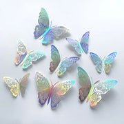 12Pcs Fashion 3D Hollow Butterfly Creative Wall Sticker For DIY Wall Stickers Modern Wall Art Home Decorations DIY Gift