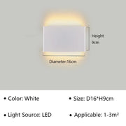 Modern LED Wall Lamp for Bedside Living Room Stairs Aisle Bathroom Home Decorations Wall Sconce Indoor Lighting Fixture Luster