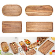 Japanese Wood Coffee Tray Rectangle/Oval Food Cup Plate Dessert Candy Wooden Tableware Plate Gongfu Tea Tray Kitchen Supplies