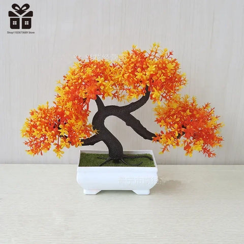 Artificial Plants Bonsai Small Tree Pot Fake Plant Flowers Potted Ornaments For Home Room Table Decoration Hotel Garden Decor