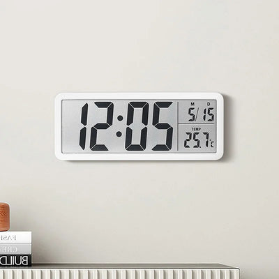 LCD Screen Digital Wall Clock Time Week and Temperature Display Electronic Clock Modern Desktop Alarm Clock Bedroom Home Decor