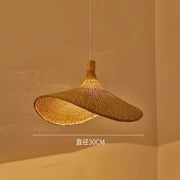 ZK30 Bamboo Weaving Chandelier Lamp 60/50/40cm Hanging LED Ceiling Light Pendant Lamp Fixtures Rattan Woven Home Bedroom Decors