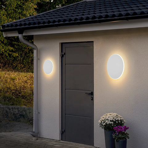 LED Lighting Modern Simple Circular Wall Light With Touch Sensor Outdoor Waterproof IP65 Bedroom Porch Entrance Stairs 85-265V