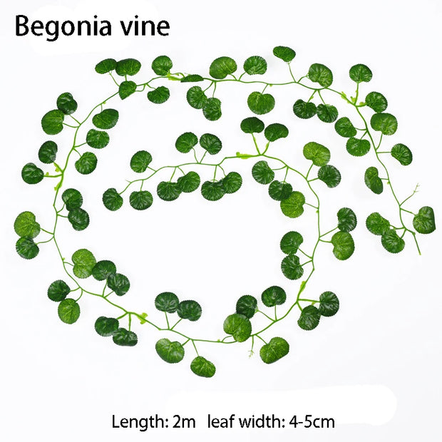 2/4/8/10M Artificial Ivy Leaves Garland Hanging Vines Fake Plants Outdoor Greenery Wall Decor Festival Garden Home Party Decor