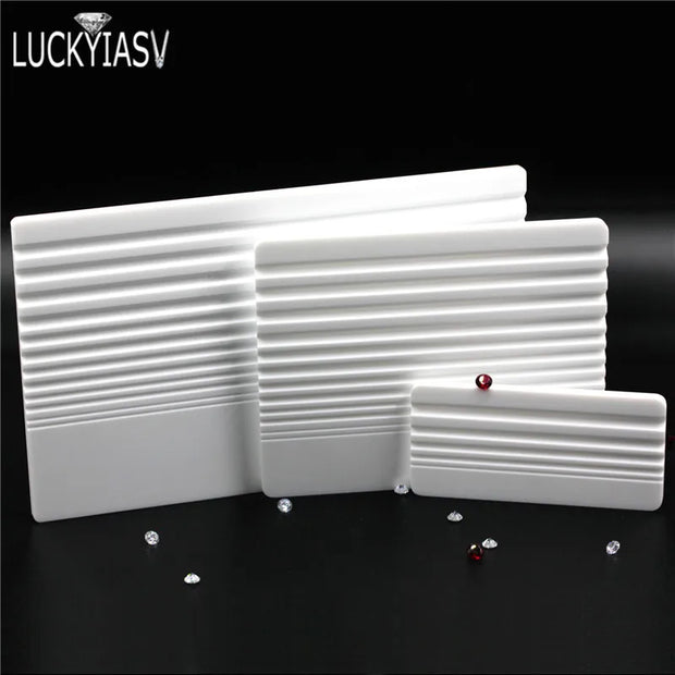 Ultra White Diamond Gemstone Sorting Color Grade Tray Grooved Plastic Tray Professional Gemological Tools