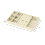 New Portable Velvet Jewelry Ring Jewelry Display Organizer Box Tray Holder Earring Jewelry Storage Case Showcase Wholesale