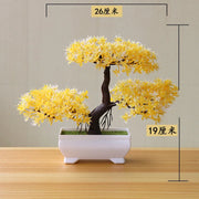 1pc Artificial Plants Bonsai Small Tree Simulation Plants Fake Flowers Table Potted Ornaments Home Decoration Hotel Garden Decor