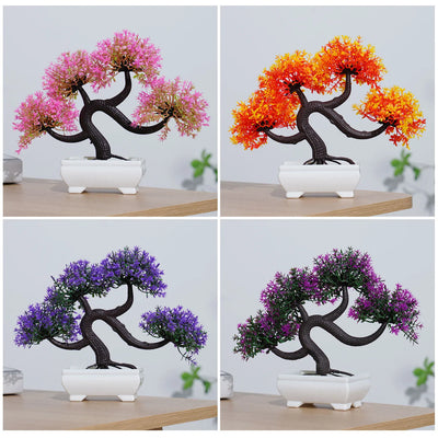 Artificial Plants Bonsai Small Tree Simulation Pot Plants Table Potted Ornaments for Hotel Garden Home Decor Fake Flower