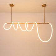 Nordic Hose Led Pendant Lights Dimmable Gold Minimalist Decor for Over The Table Kitchen Dining Room Bar Hanging Lamp Lusters