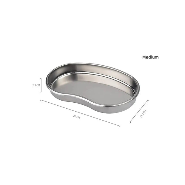 Stainless Steel Storage Tray Food Fruit Plate Dish Tableware Doctor Surgical Dental Tray Kitchen Accessories Desktop Organizer