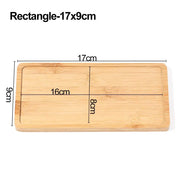 Multi Bamboo Tray Wood Saucer Flower Pot Tray Cup Pad Coaster Plate Kitchen Decorative Plate Creative Coaster Coffee Cup Mat