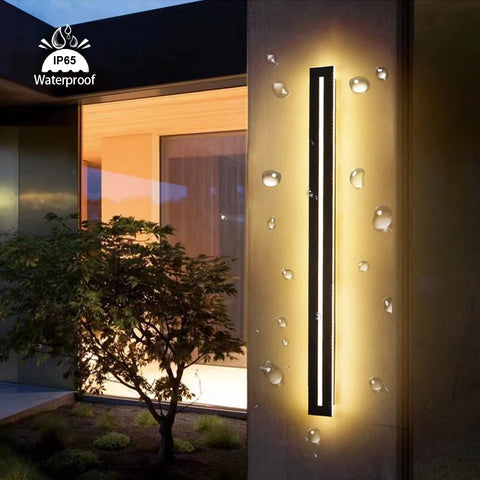 Waterproof IP65 LED Long Wall Sconce Lamp Garden Light Decoration Outdoor Lighting AC85-265V Sconce Luminaire External Sconce