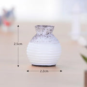 Resin Miniature Small Mouth Vase Diy Craft Accessory Home Garden Decoration Accessories Home Decoration Fine-cut Vase Ornament