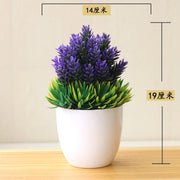 1pc Artificial Plants Bonsai Small Tree Simulation Plants Fake Flowers Table Potted Ornaments Home Decoration Hotel Garden Decor