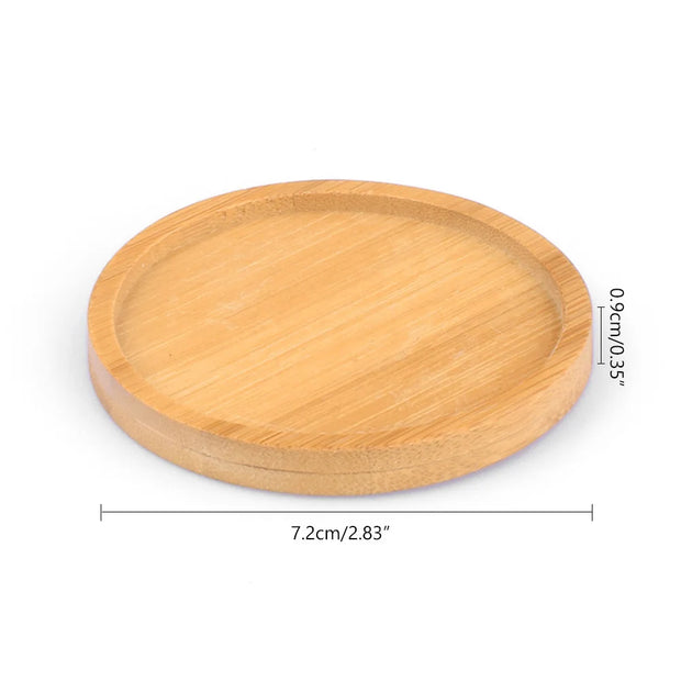 14 Style Round Square Flower Pots Planter Bamboo Tray Wood Holder Home Decor Gardening Supply Anti-Fade Simple Elegant Design