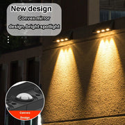 1 Pcs Solar Wall Light Outdoor Illumination IP54 Waterproof LED Lamp Bulb Automatic Lighting at Night for Garden Yard or Balcony