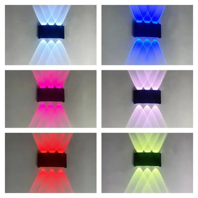 6/8 Head Arc LED Atmosphere Wall Light Tuya App Dimmable Bedside Lamp Gate Garden Corridor Lamp Support APP RGB Decor Lighting