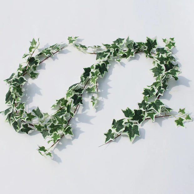 2M Ivy Green Fake Leaves Garland Plant Vine Foliage Home Decor Plastic Rattan String Wall Decoration Artificial Plants