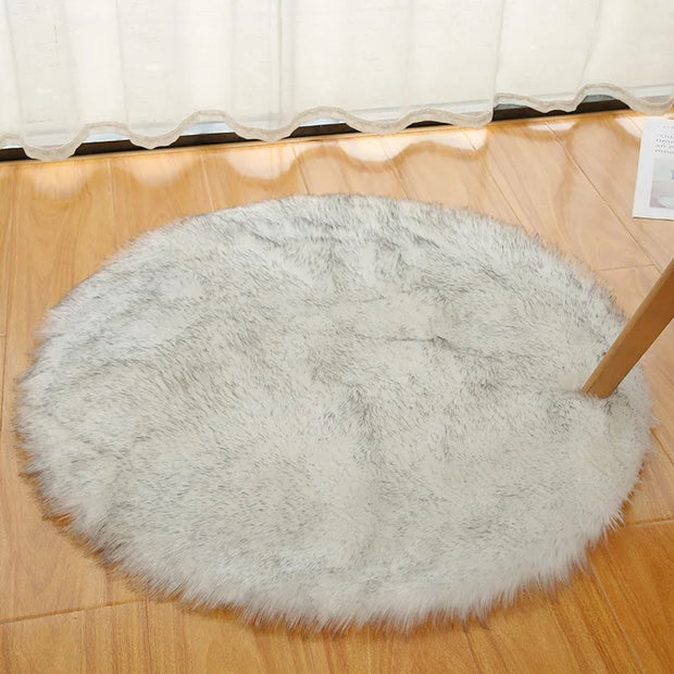 Ultra soft Plush Rug Round Carpet For Living Room Sofa Foot Pad 2023 Fluffy Soft Kids Bedroom Cushion Balcony Hanging Basket Mat