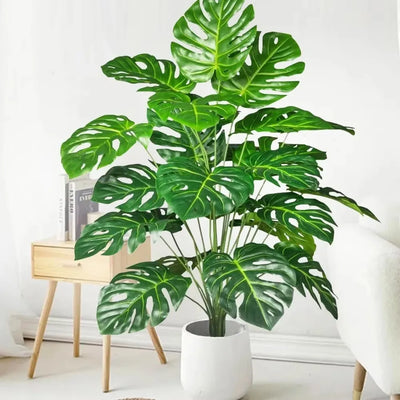 Artificial Plants Large Tropical Palm Tree Fake Banana Plants Leaves Real Touch Plastic Monstera for Home Garden Party Decortion