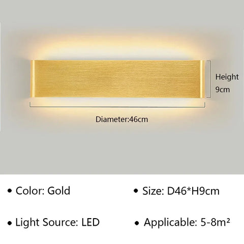 Modern LED Wall Lamp for Bedside Living Room Stairs Aisle Bathroom Home Decorations Wall Sconce Indoor Lighting Fixture Luster