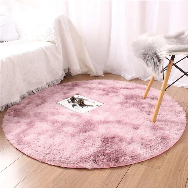 Super Soft Plush Round Rug Mat Fluffy White Carpets For Living Room Home Decor Bedroom Kid Room Decoration Salon Thick Pile Rug