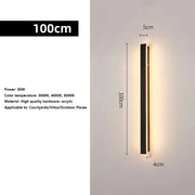 LED Strip Linear Wall Lamp Waterproof IP65 110V 220V 1M1.5M2M Minimalist Balcony villa exterior wall lights Garden Lighting