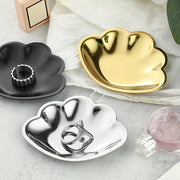 Korean Style Stainless Steel Storage Tray Dessert Plate Nut Fruit Cake Tray Tea Tray Desktop Cosmetic Jewelry Tray