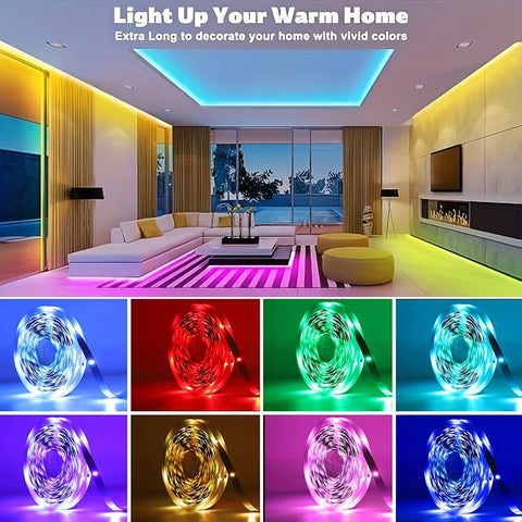 Led Strip Lights 10m 20m 30m 40m Music Sync RGB Tape Led Lights Room Decor Flexible Ribbon for Home Room Bedroom Decoration