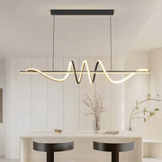 Modern Dining Table Pendant Lights Minimalist Dining Room Chandelier Home Lighting Living Room Decoration Bar Linear Wavy Lamp