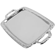 Bread Tableware Storage Silver Retro Decor Living Room Serving Plate Coffee Round Household Footstool Metal Kitchen