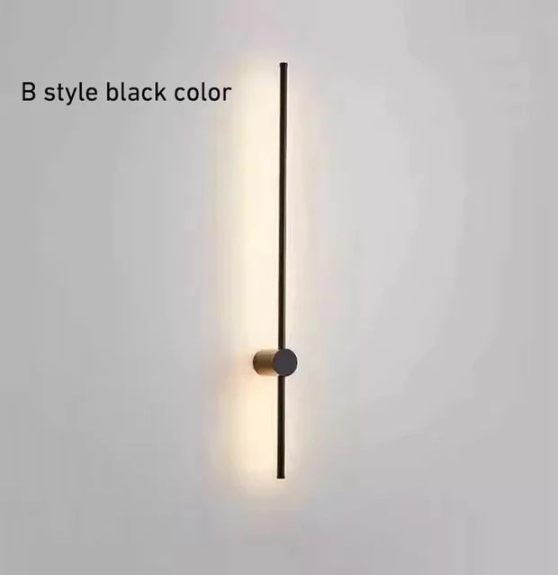 Outdoor Wall Sconces Long Strip IP65 Anti Rust 3000K 4500K 6000K Black Waterproof Linear Wall Mount Lighting for Porch Courtyard