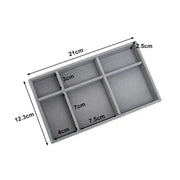 Velvet Jewelry Display Tray Case Stackable Exquisite Jewellery Holder Ring Bracelet Necklace Showcase Drawer Organizer Trays