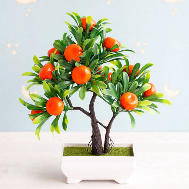 Artificial Plants Bonsai Fake Plant Flowers Potted Ornaments For Table Home Hotel Room  Decoration Garden Decor Small Tree Pot