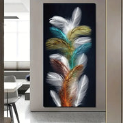 Modern Nordic Feather Printing Canvas Painting Wall Decoration Art Poster For Home Decor Living Room Home Decorative Painting