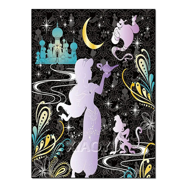 Disney Alice in Wonderland Diamond Painting Cheshire Cat Cartoon Cross Stitch Mosaic Kit Full Round/Square Drills DIY Art Decor