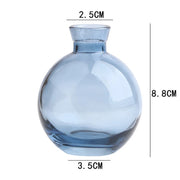 Simple Mini Glass Flower Vase Desktop Transparent Hydroponic Plant Bottle Living Room Flower Arrangement Pot Home Decoration